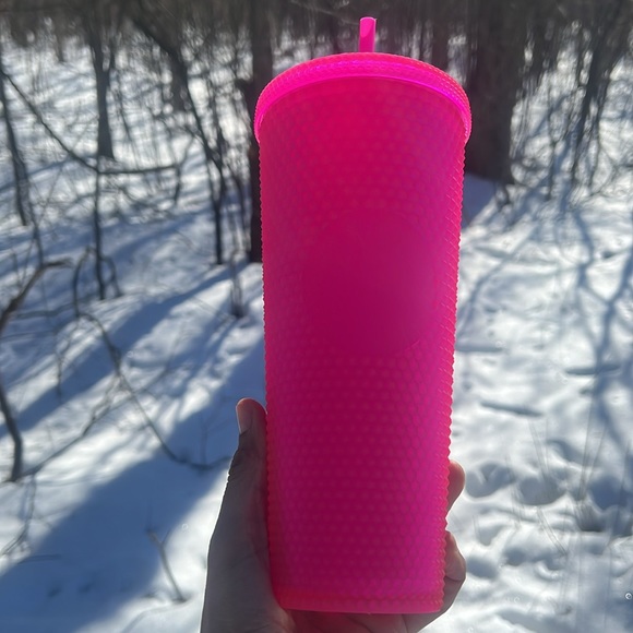 Starbucks Barbie Jelly Neon Matte Pink Studded Venti Tumbler - Picture 3 of 3